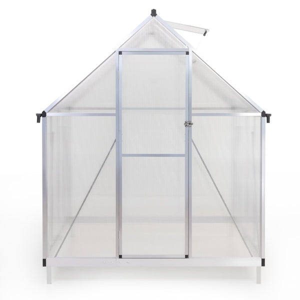 English Elm 6x8 Polycarbonate Walk-in Greenhouse Aluminum Frame Four Season Backyard Garden W2181P156139