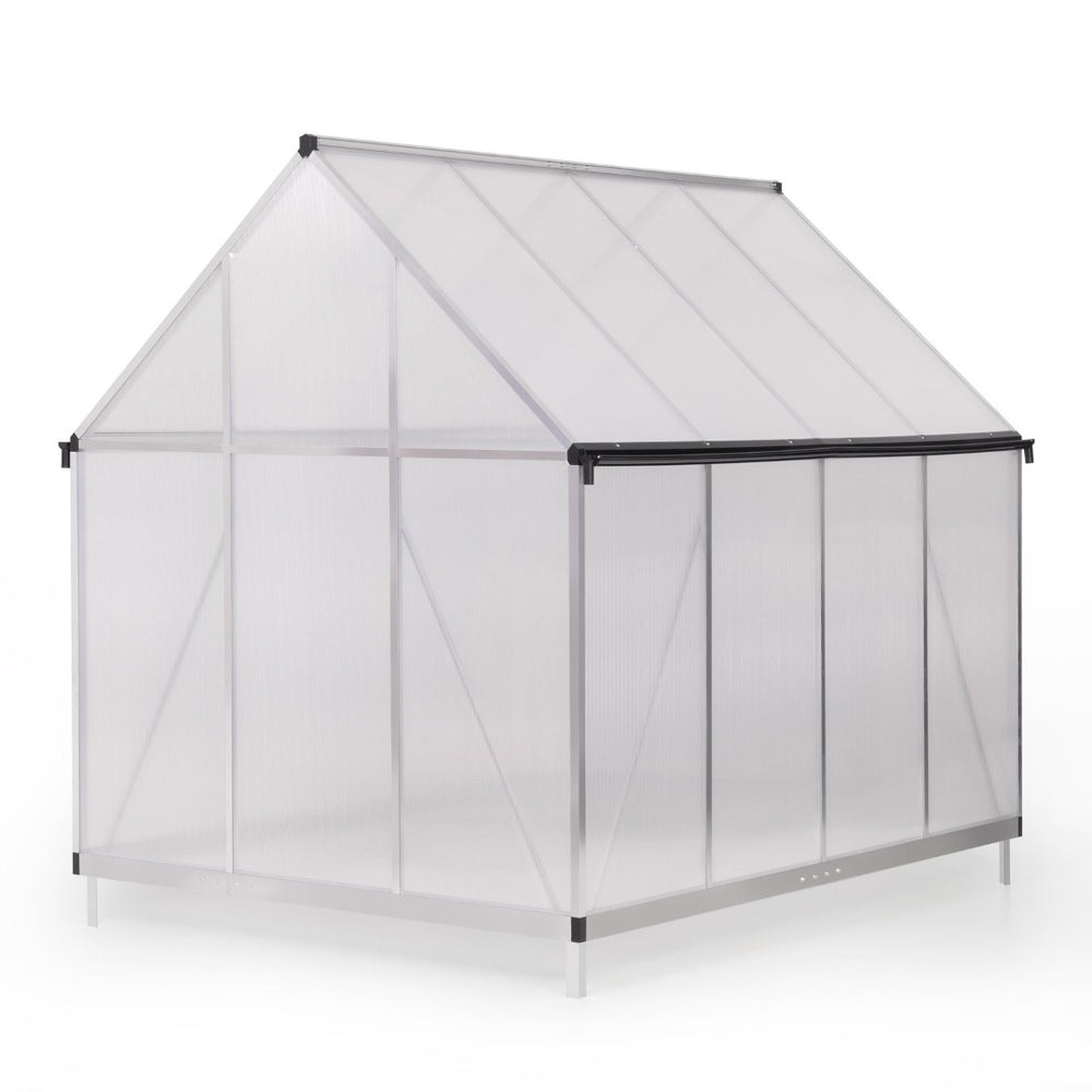 English Elm 6x8 Polycarbonate Walk-in Greenhouse Aluminum Frame Four Season Backyard Garden W2181P156139