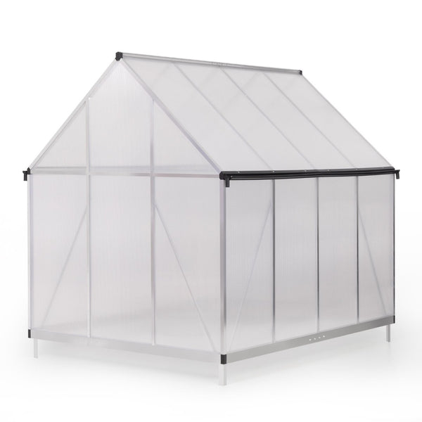 English Elm 6x8 Polycarbonate Walk-in Greenhouse Aluminum Frame Four Season Backyard Garden W2181P156139