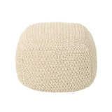 Christopher Knight Home® Handcrafted Knitted Pouf Ottoman - 20.50 x 20.50 x 16.50 inches, Cozy and Stylish Home Decor