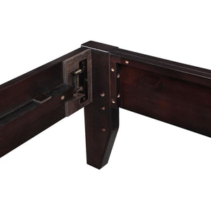 English Elm Cappuccino Queen Platform Bed – Modern Minimalist Design, Durable Wood, Stylish Low-Profile Frame B062S00293