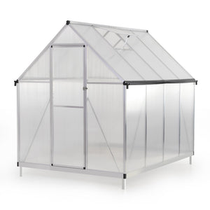 English Elm 6x8 Polycarbonate Walk-in Greenhouse Aluminum Frame Four Season Backyard Garden W2181P156139