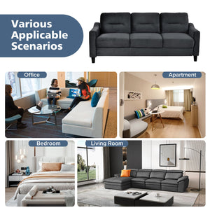 English Elm Couch Luxurious Velvet Loveseat - Stylish Mid-Century Design For Compact Living Rooms & Offices W2121137534