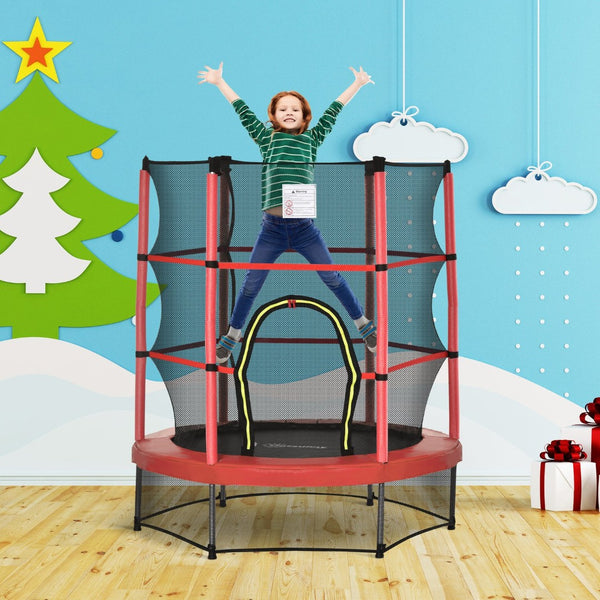 English Elm 5ft Kids Springless Trampoline Bungee Cord Bounce with Safety Net Toddler Play W2225P156185