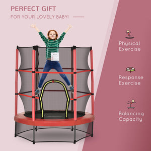 English Elm 5ft Kids Springless Trampoline Bungee Cord Bounce with Safety Net Toddler Play W2225P156185