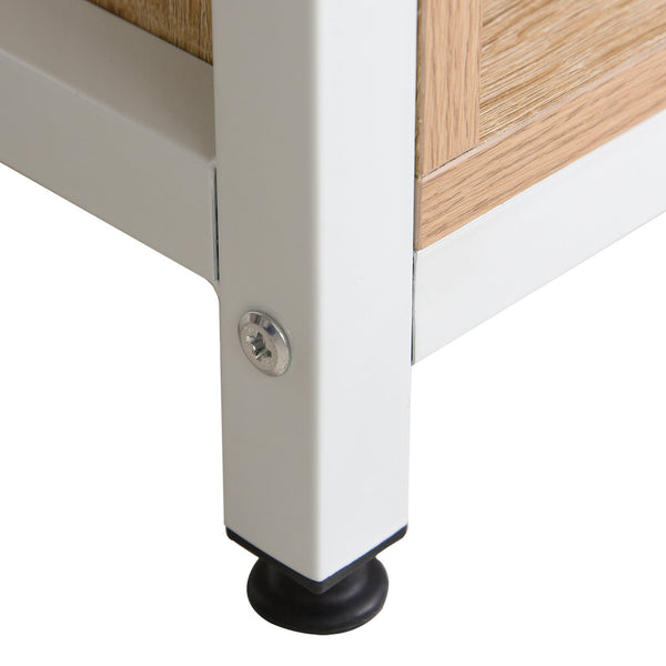 English Elm HOMCOM 68" Office Computer Desk Workstation with Shelves & CPU Stand, Oak Woodgrain Storage Surface W2225P156110