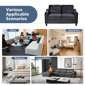 English Elm Couch Luxurious Velvet Loveseat For Small Spaces - Modern Mid-Century Style For Living Rooms & Offices W2121137533
