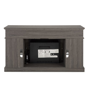 English Elm Classic Fireplace Entertainment Console Dark Walnut Finish Supports Tvs up to 65 Inches W1758S00008