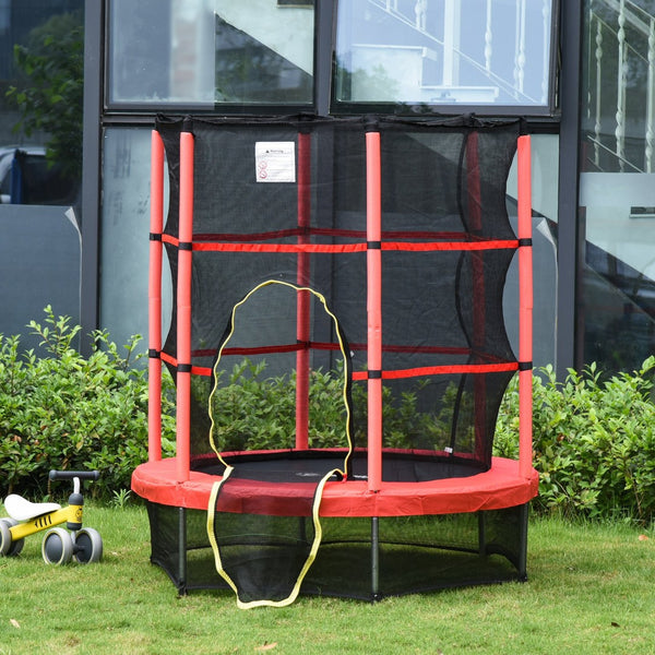 English Elm 5ft Kids Springless Trampoline Bungee Cord Bounce with Safety Net Toddler Play W2225P156185