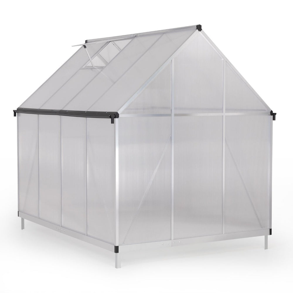 English Elm 6x8 Polycarbonate Walk-in Greenhouse Aluminum Frame Four Season Backyard Garden W2181P156139