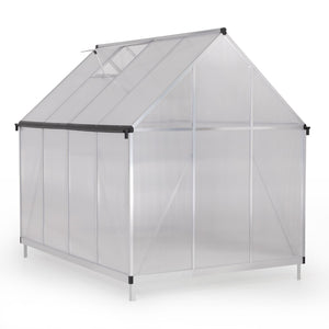 English Elm 6x8 Polycarbonate Walk-in Greenhouse Aluminum Frame Four Season Backyard Garden W2181P156139