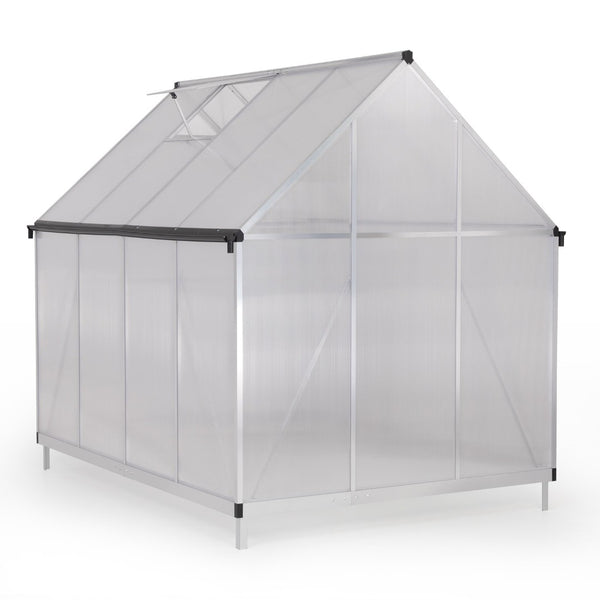 English Elm 6x8 Polycarbonate Walk-in Greenhouse Aluminum Frame Four Season Backyard Garden W2181P156139