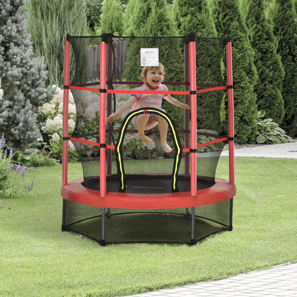 English Elm 5ft Kids Springless Trampoline Bungee Cord Bounce with Safety Net Toddler Play W2225P156185