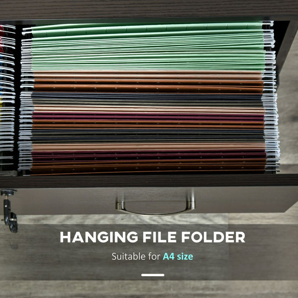 English Elm Vinsetto 2-Drawer Vertical Filing Cabinet With Lock, Space-Saving Design For Home Office Organization W2225P156114-GIGA