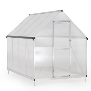 English Elm 6x8 Polycarbonate Walk-in Greenhouse Aluminum Frame Four Season Backyard Garden W2181P156139