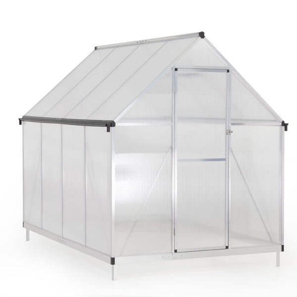 English Elm 6x8 Polycarbonate Walk-in Greenhouse Aluminum Frame Four Season Backyard Garden W2181P156139