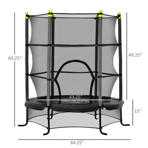 English Elm Soozier Kids Trampoline Bungee Spring Free Safety Net Indoor Outdoor Bouncer W2225P156305