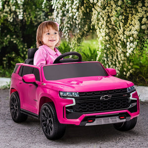 English Elm Aosom Chevrolet Tahoe 12v Kids Electric Ride on Truck with Remote and Suspension W2225P156316
