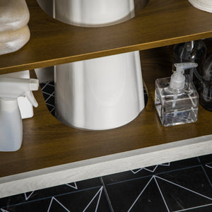 English Elm Kleankin Modern Under-Sink Cabinet, Stylish Freestanding Bathroom Storage With Adjustable Shelf & Doors W2225P156382