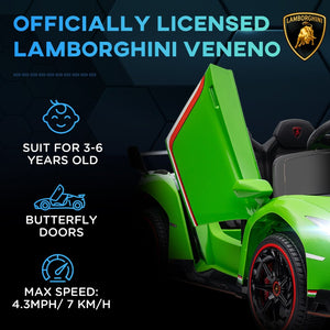English Elm Aosom Lamborghini Veneno 12v Kids Ride on Car with Butterfly Doors and Remote W2225P156318