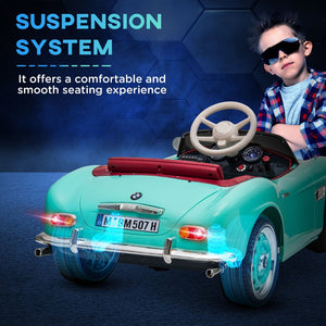 English Elm Aosom Bmw 507 Licensed Kids 12v Ride on Car with Remote Suspension and Retro Style W2225P156322