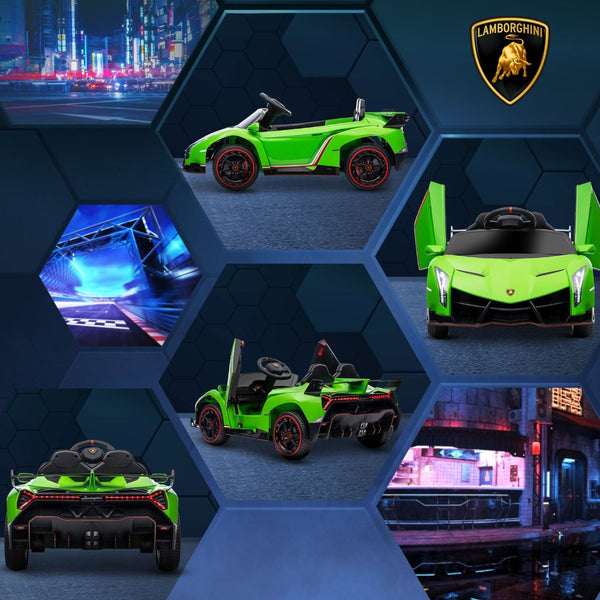 English Elm Aosom Lamborghini Veneno 12v Kids Ride on Car with Butterfly Doors and Remote W2225P156318