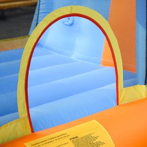 English Elm Outsunny 5in1 Inflatable Backyard Water Park Bounce House with Slide Climbing Wall W2225P156335