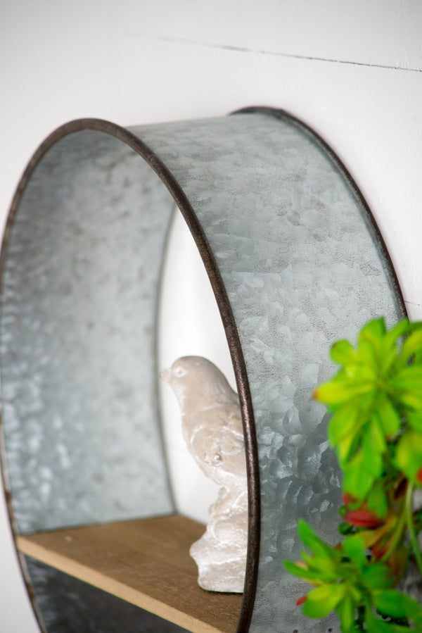 English Elm Farmhouse Galvanized Iron Five Piece Wall Planter Set for Vertical Garden Display W2078P156359
