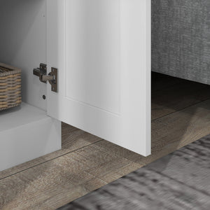 English Elm HOMCOM 69" Tall Storage Cabinet — Adjustable Shelves, Soft-Close Doors, Anti-Tip Melamine Finish W2225P156373