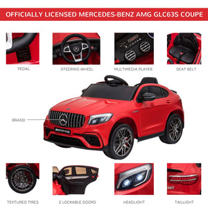English Elm Aosom Bmw 507 Licensed Kids 12v Ride on Car with Remote Suspension and Retro Style Red W2225P156321