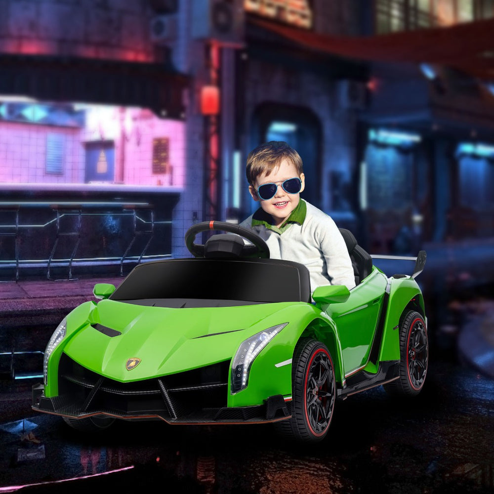 English Elm Aosom Lamborghini Veneno 12v Kids Ride on Car with Butterfly Doors and Remote W2225P156318