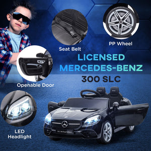 English Elm Aosom Mercedes Slc 300 Kids 12v Ride on Car with Remote Suspension and Lights W2225P156313