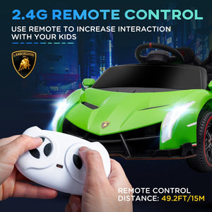 English Elm Aosom Lamborghini Veneno 12v Kids Ride on Car with Butterfly Doors and Remote W2225P156318