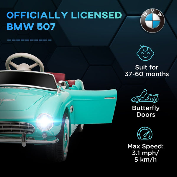English Elm Aosom Bmw 507 Licensed Kids 12v Ride on Car with Remote Suspension and Retro Style W2225P156322