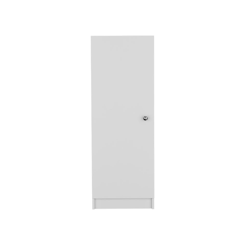 English Elm Kitchen Pantry Slim 47" H Single Door Storage Cabinet with Four Adjustable Shelves for Small Spaces White 51.18 L x 27.95 W x 3.15 H B097133245