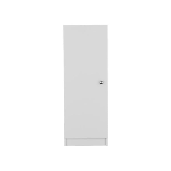 English Elm Kitchen Pantry Slim 47" H Single Door Storage Cabinet with Four Adjustable Shelves for Small Spaces White 51.18 L x 27.95 W x 3.15 H B097133245