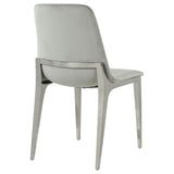 English Elm Light Grey and Chrome Side Chairs (Set Of 4)