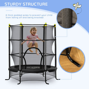 English Elm Soozier Kids Trampoline Bungee Spring Free Safety Net Indoor Outdoor Bouncer W2225P156305