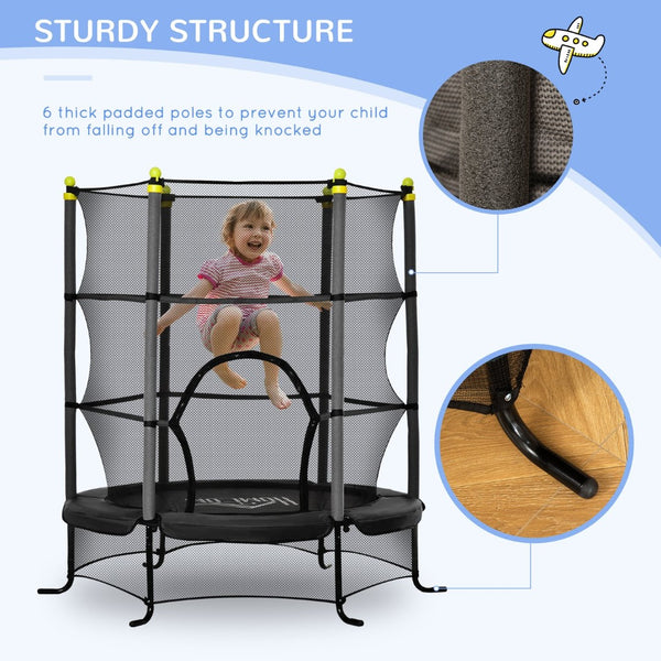 English Elm Soozier Kids Trampoline Bungee Spring Free Safety Net Indoor Outdoor Bouncer W2225P156305