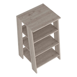 English Elm Cabinet with Four Open Shelves and Legs, 17.3"W x 16.9"D x 29.7"H, Compact Vertical Storage Solution Gray 36.61 L x 20.86 W x 3.93 H B097133247