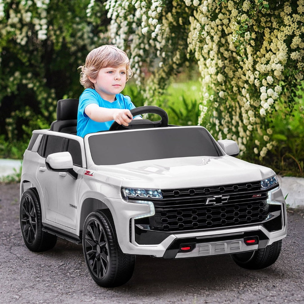English Elm Aosom Chevrolet Tahoe 12v Kids Electric Ride on Truck with Remote and Suspension W2225P156333