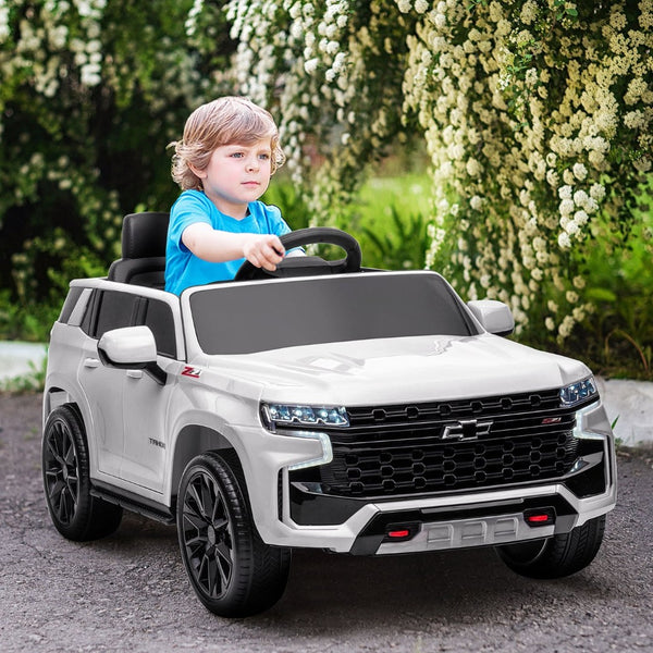 English Elm Aosom Chevrolet Tahoe 12v Kids Electric Ride on Truck with Remote and Suspension W2225P156333