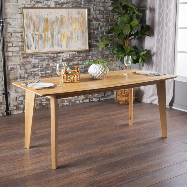 English Elm Christopher Knight Home® - ATHENS Solid Wood Dining Table in Natural Ash Finish — Seats 6, Durable Holiday-Ready Kitchen Centerpiece 60905.00