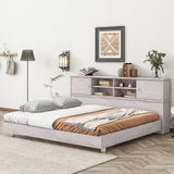 Hearth and Haven Clementine Full Size Daybed with Storage Bookcases, White Oak GX001815AAA