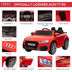 English Elm Aosom Licensed Audi Tt Rs 6v Kids Ride on Car with Remote Suspension and Music W2225P156330