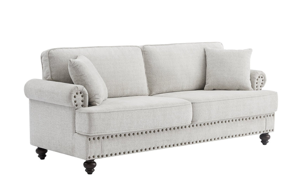 English Elm 82" Chenille Two Seat Loveseat with Nailhead Trim Plush Foam Living Room Sofa W1708S00017