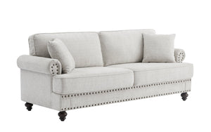 English Elm 82" Chenille Two Seat Loveseat with Nailhead Trim Plush Foam Living Room Sofa W1708S00017