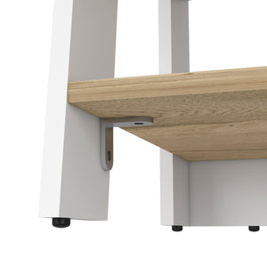 English Elm Cabinet with Four Open Shelves and Legs, 17.3"W x 16.9"D x 29.7"H, Compact Vertical Storage Solution Multicolor 36.61 L x 20.86 W x 3.93 H B097133248