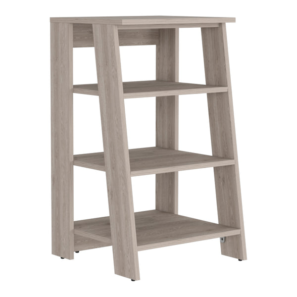 English Elm Cabinet with Four Open Shelves and Legs, 17.3"W x 16.9"D x 29.7"H, Compact Vertical Storage Solution Gray 36.61 L x 20.86 W x 3.93 H B097133247