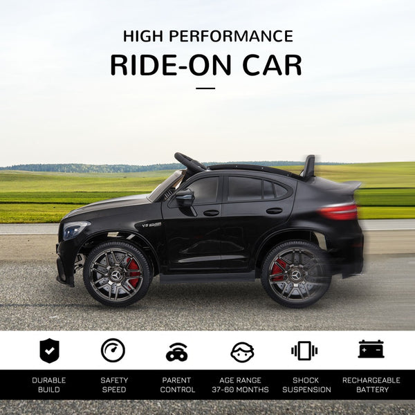 English Elm Aosom Bmw 507 Licensed Kids 12v Ride on Car with Remote Suspension and Retro Style Black W2225P156315